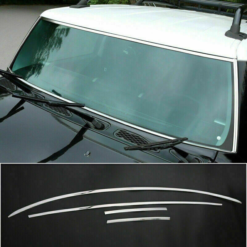 4P for Toyota FJ Cruiser 2007-2014 Chrome Car Front Window Windshield Strip Trim