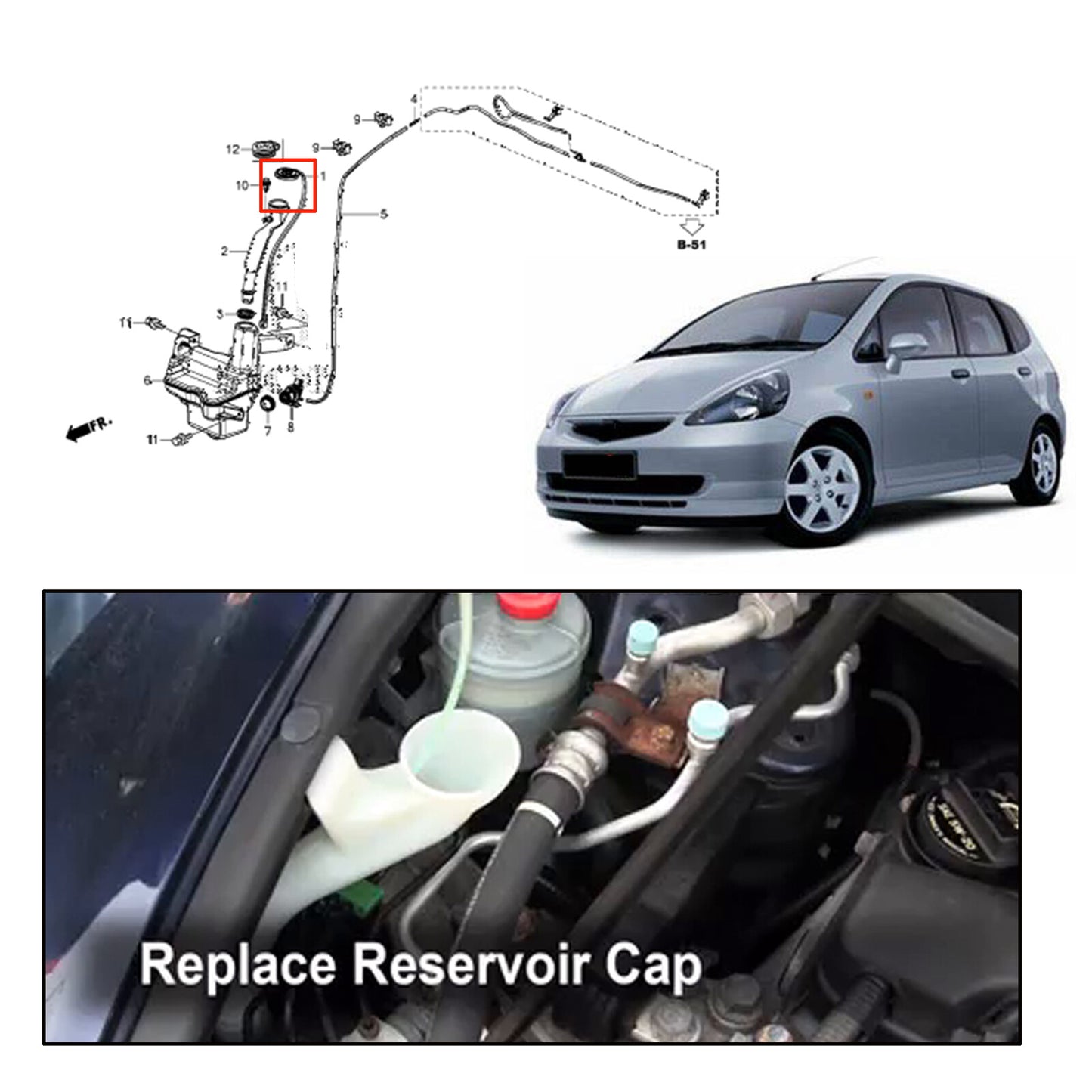 Windshield Wiper Washer Fluid Reservoir Tank Cap Cover for Honda CR-V New
