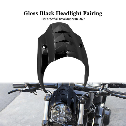 ABS Black Headlight Fairing Cover Fit for Harley Breakout FXBR FXBRS 2018-2023