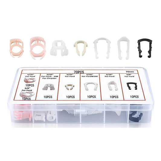 70 Fuel Line Retainer Clip Assortment Connections for Ford Car Accessories