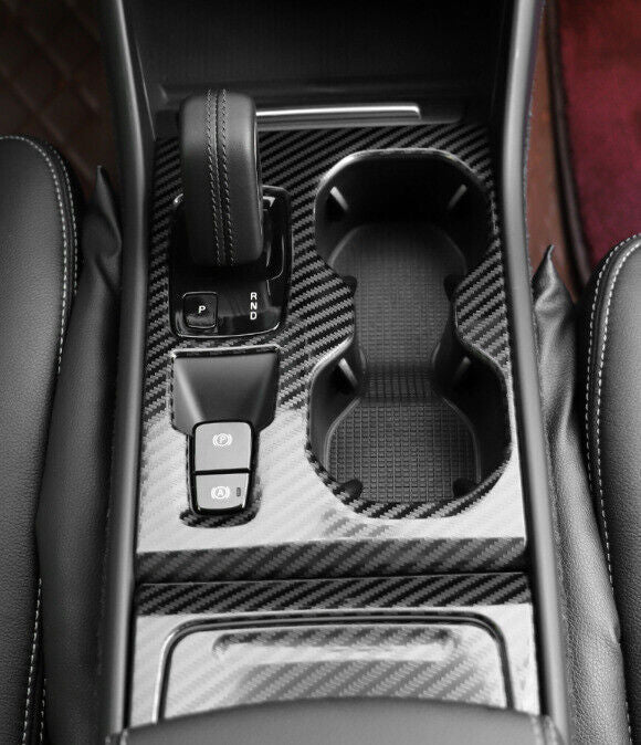 for Volvo xc40 2019-22 carbon fiber ABS central console gear shift panel trim 3x