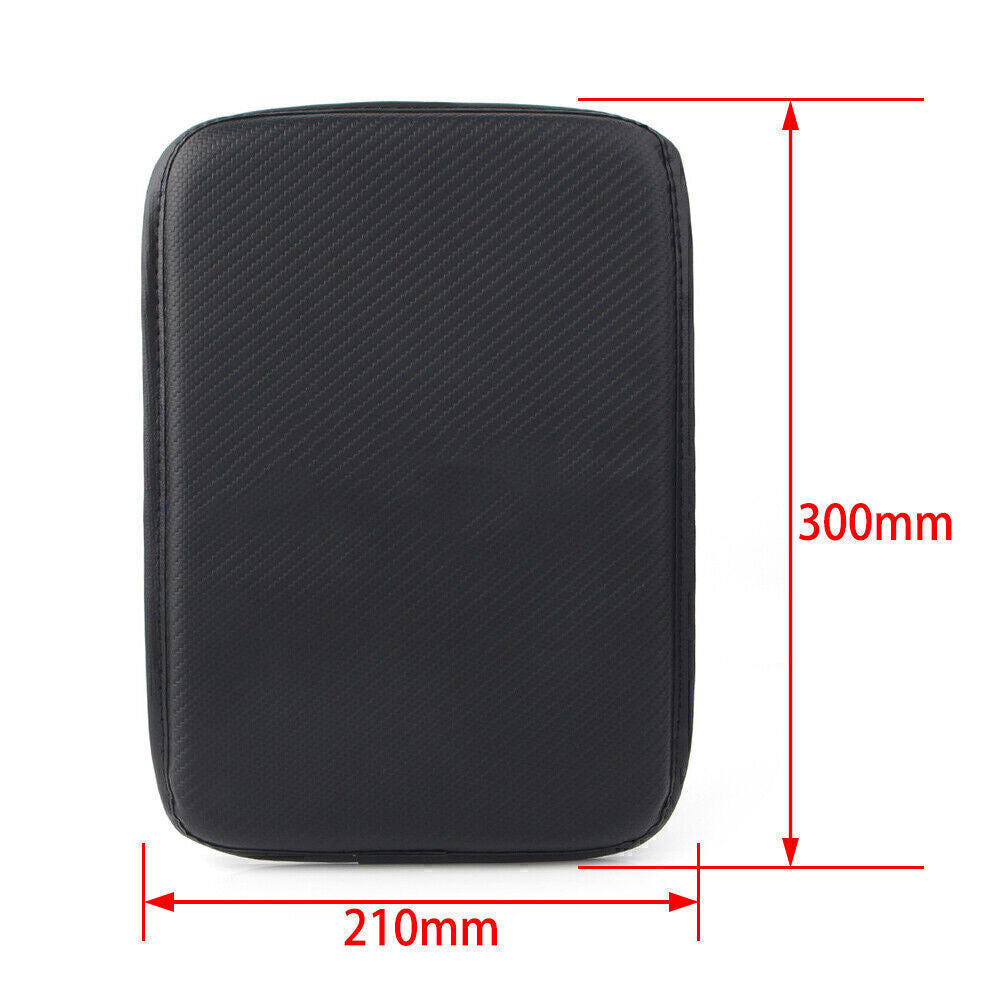 Center Console Armrest Cushion Pad Cover Mat Carbon Fiber Fit Comfort Auto