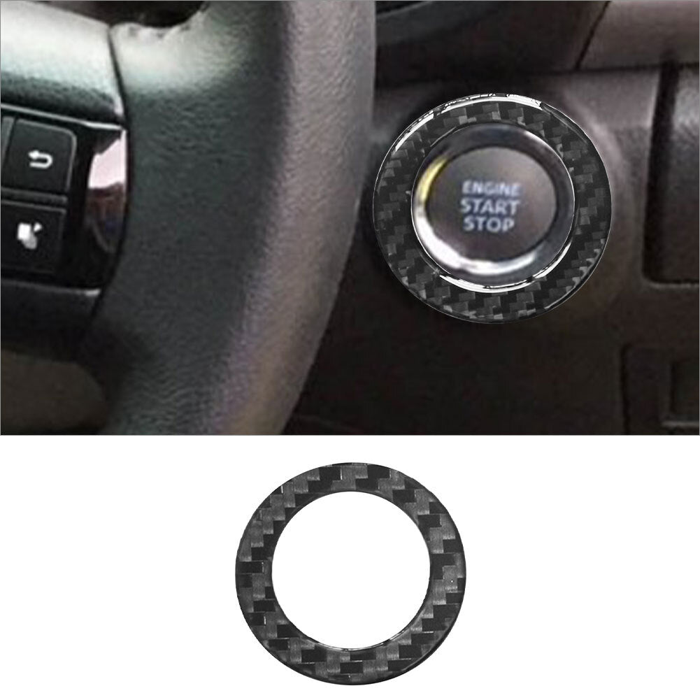 Carbon fiber interior ignition switch frame cover trim for Toyota Hilux