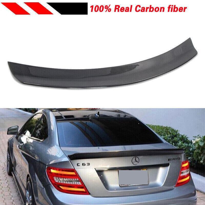 Suitable for 2008-2014 for Mercedes-Benz W204 C63 carbon fiber high-leg rear spoiler wing.