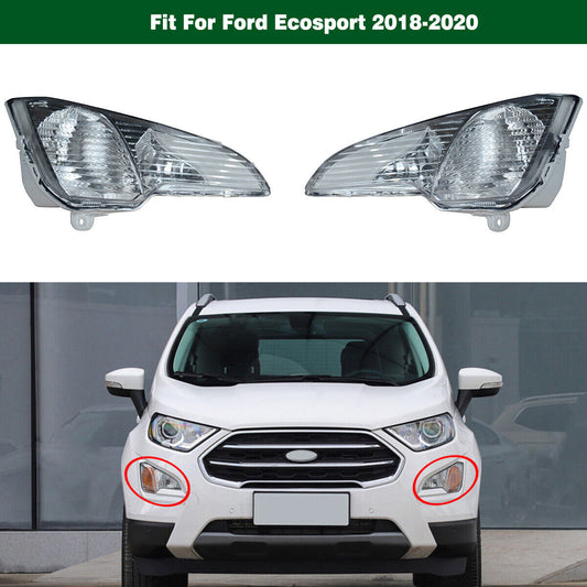 1Pair Clear Driving Lamps Bumper Fog Lights Fit for Ford Ecosport 2018-2020 2.0L