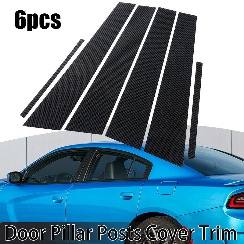 Carbon black support columns suitable for 2011-21 for Dodge charger door cover window panel trim