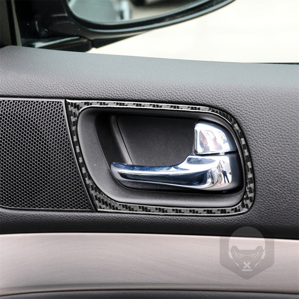 Carbon Fiber Interior Door Handle Bowl Ring Cover Fit for Infiniti G37 2007-2013