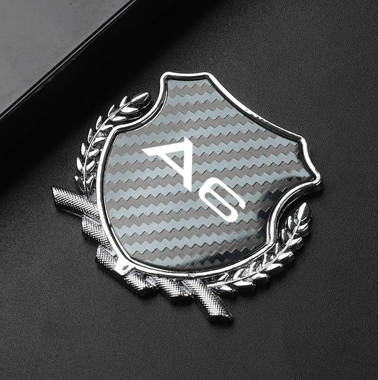 Suitable for Audi Q3 car side fender window badge decals and carbon fiber