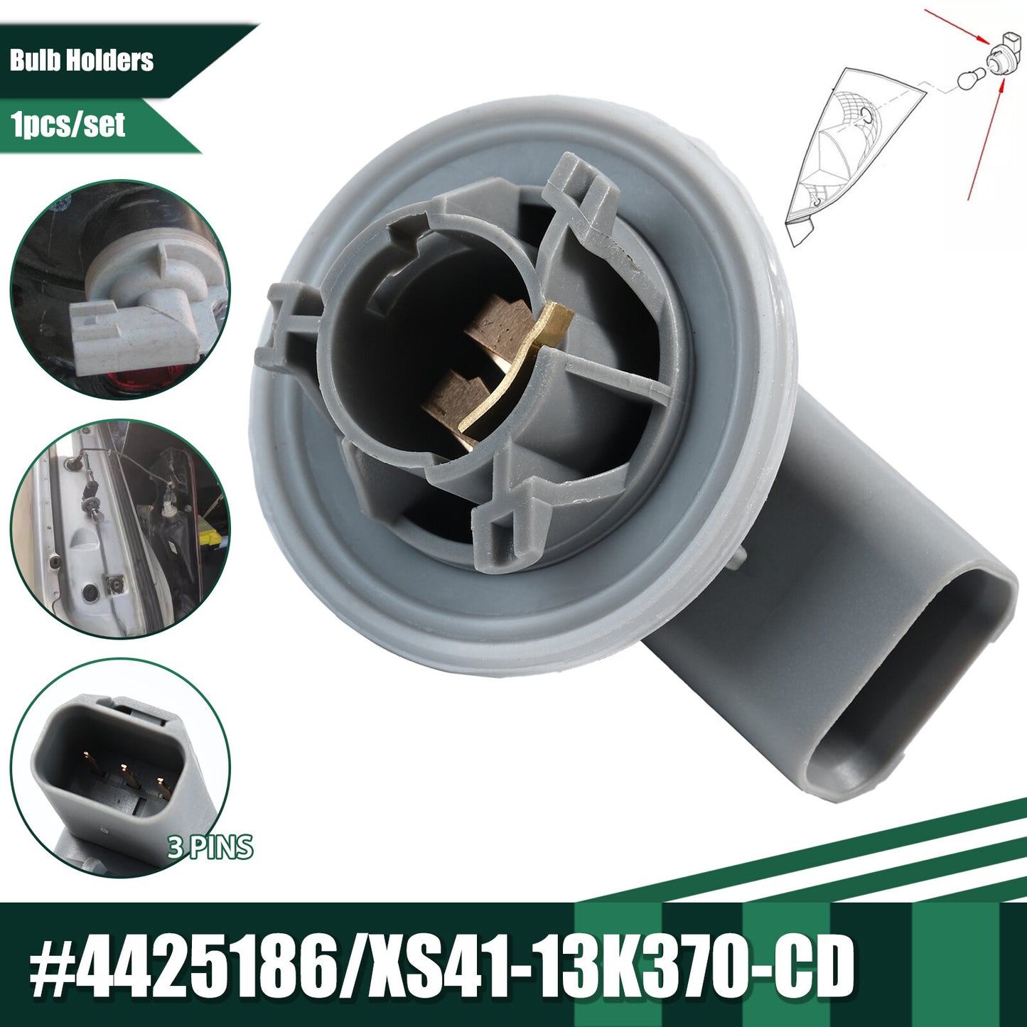Rear Stop Brake Tail Light Bulb Holder Socket Fit for Ford Focus MK1 MK2 4425186
