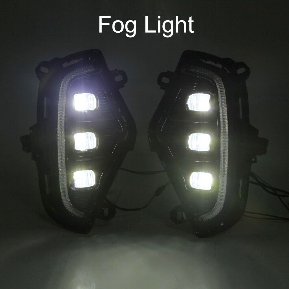 for Toyota RAV4 2019-2022 LED DRL W/Turn Signal Daytime Running Light Fog Lamps