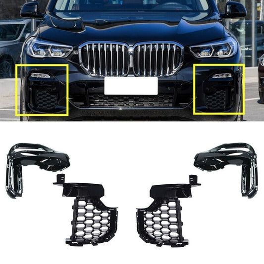4-Piece Fog Light Trim Air Grille Kit for BMW X5 G05 30i 40i (2019-2021)