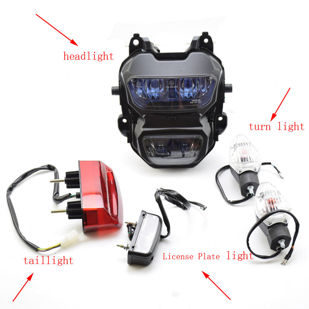 Motorcycle Headlight LED Front Light Guard Lamp tail License plate Grom MSX125