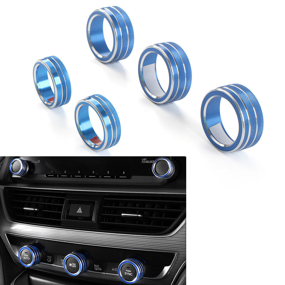 Control Switch Knob Ring Cover Trim Fit for Honda Accord 10th Generation 18-22 Blue