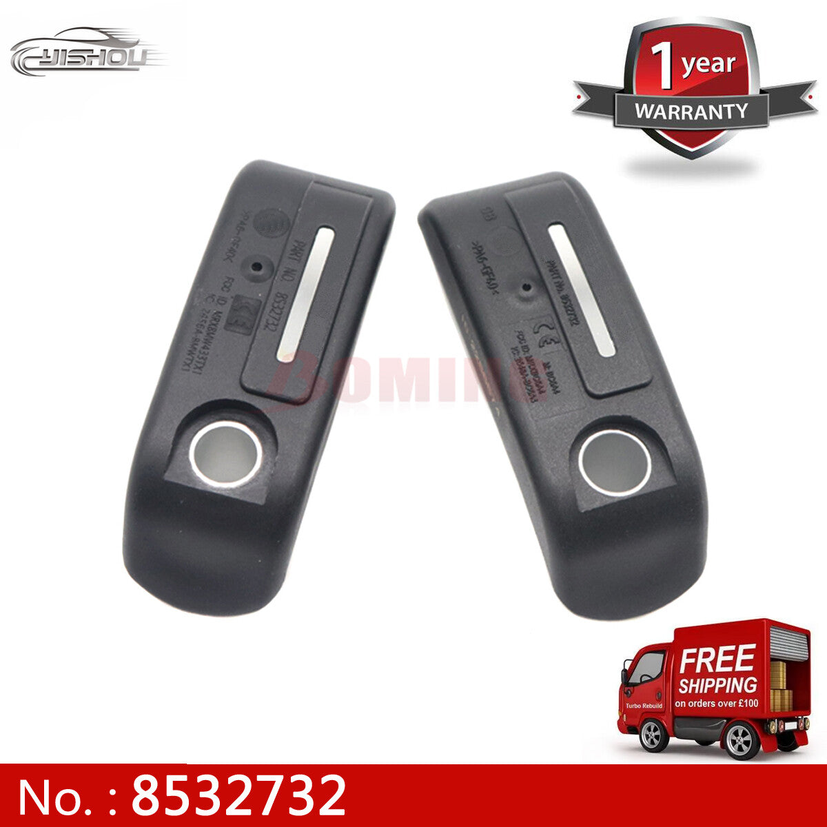 2-pack 8532732 TPMS motorcycle tire pressure sensor system for BMW valveless...