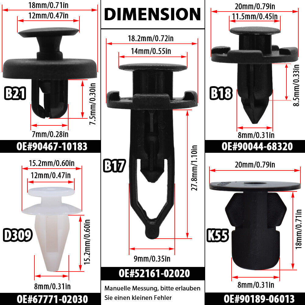 100x for Toyota for Lexus mounting clips spreading rivets floor trim 88970767