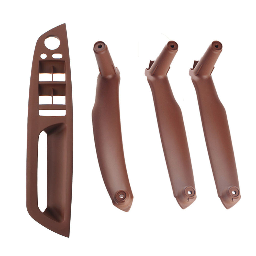 4PCS Interior Door Pull Handle Trim Cover for BMW X5 E70 X6 E71 E72 Red Wine RHD