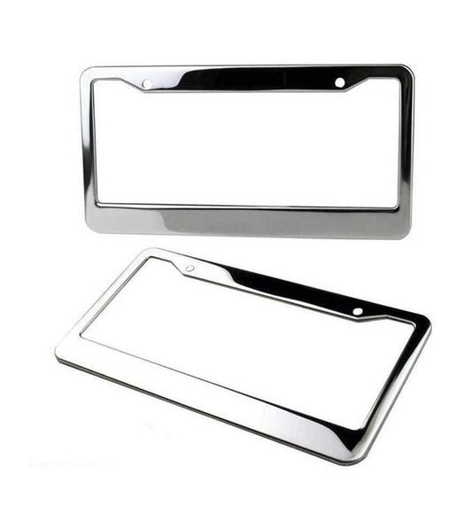 2-piece car license plate frame cover cap rear boot trunk chrome plating suitable for Nissan