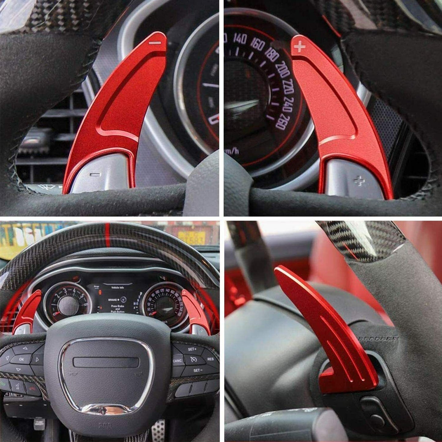 Steering wheel paddle shifter extended gearbox trim suitable for Dodge for Challenger