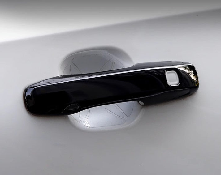 for Volvo XC60 2018-2024 Glossy Black Exterior Side Door Handle Cover Trim 4Pcs