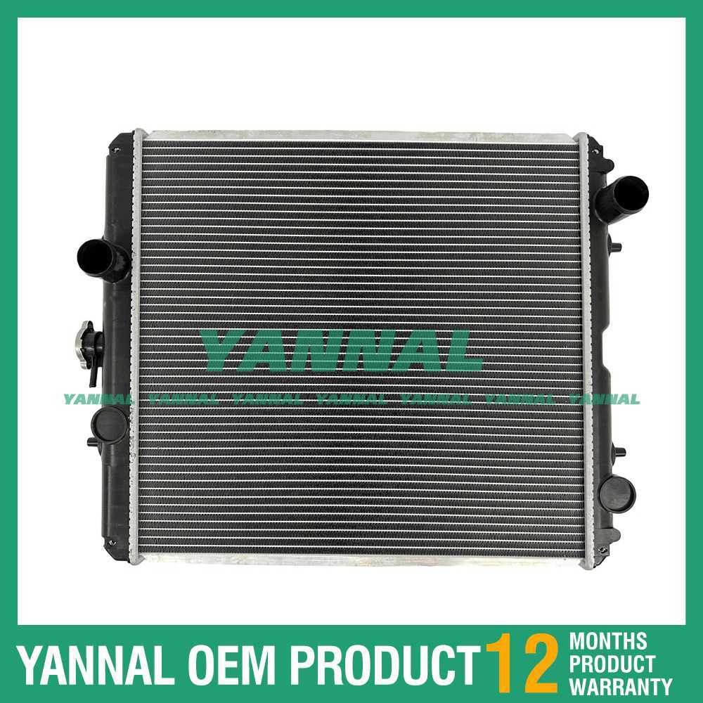 Radiator 129940-44500 is suitable for Yanmar engines 4TNV88, 4TNV98-GGE, 4TNV98-ZGGET, and 4TNV98-.