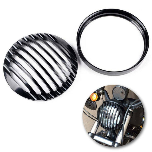 5.75-inch Motorcycle Headlight Grill Cover Frame Cover for Harley Sportster XL Dyna