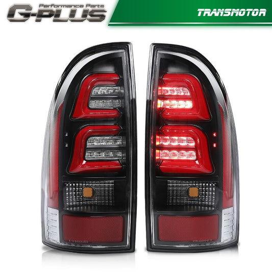 Suitable for 2005-2015 for Toyota Tacoma LED taillights with black and red lights (left + right).