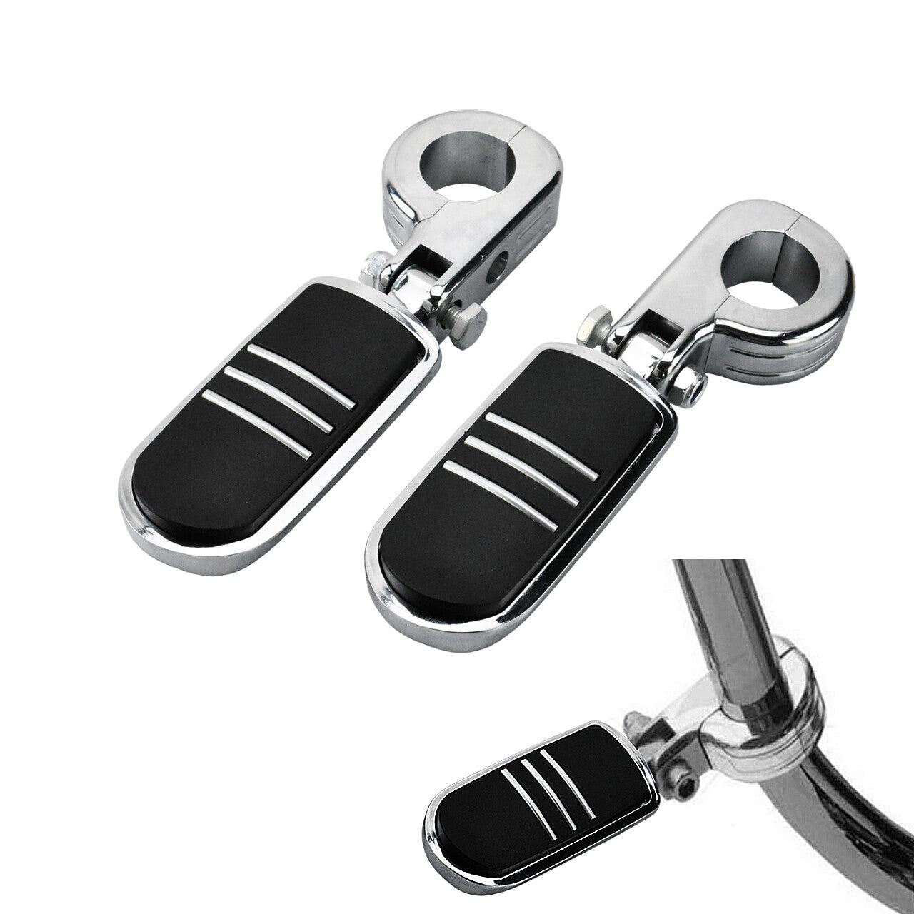 1.25Chrome Adjustable Highway Foot Peg Fit for Harley Touring Softail Sportster