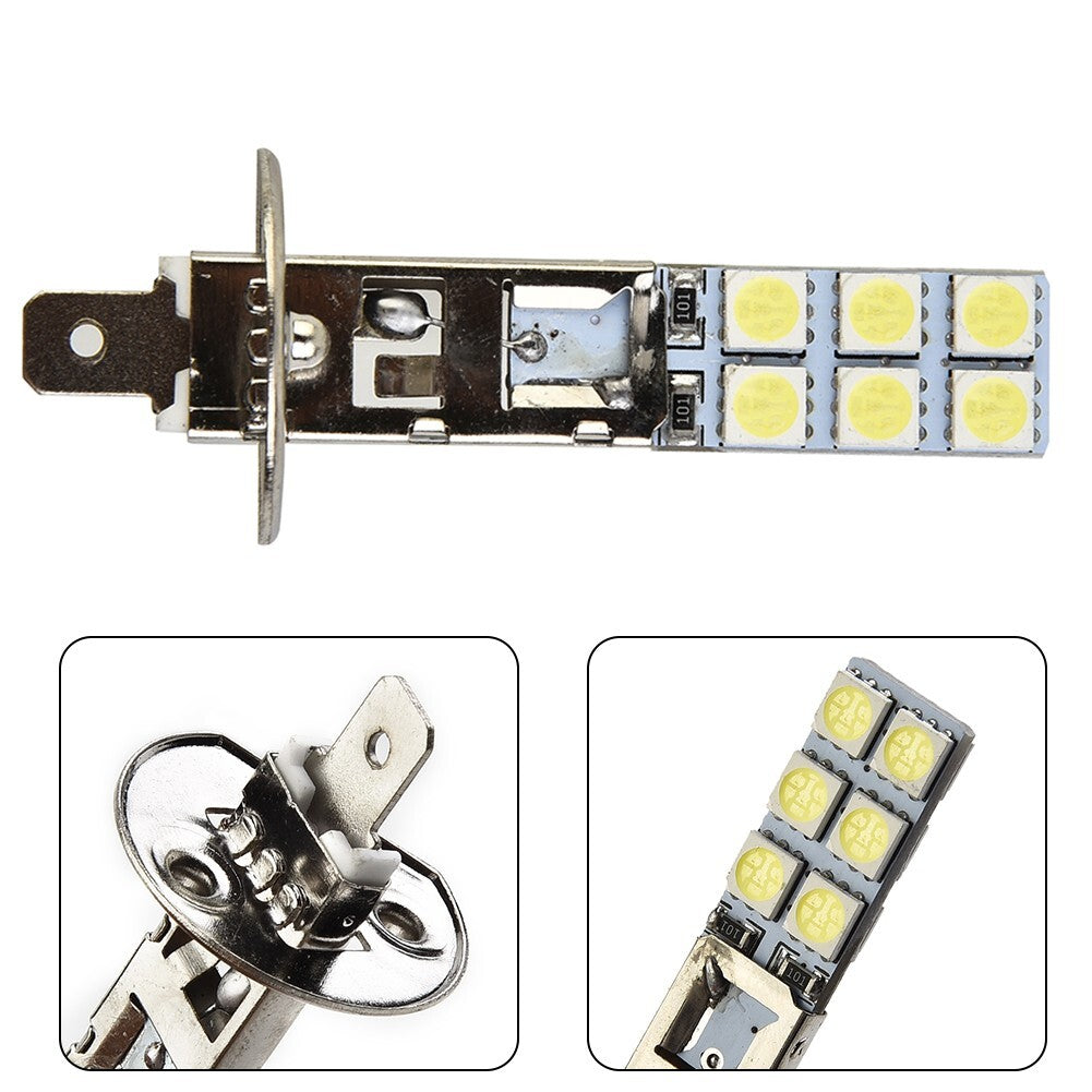 2-pack H1 White 6000K 55W LED Headlight Bulb Set Fog Light 12V-24V