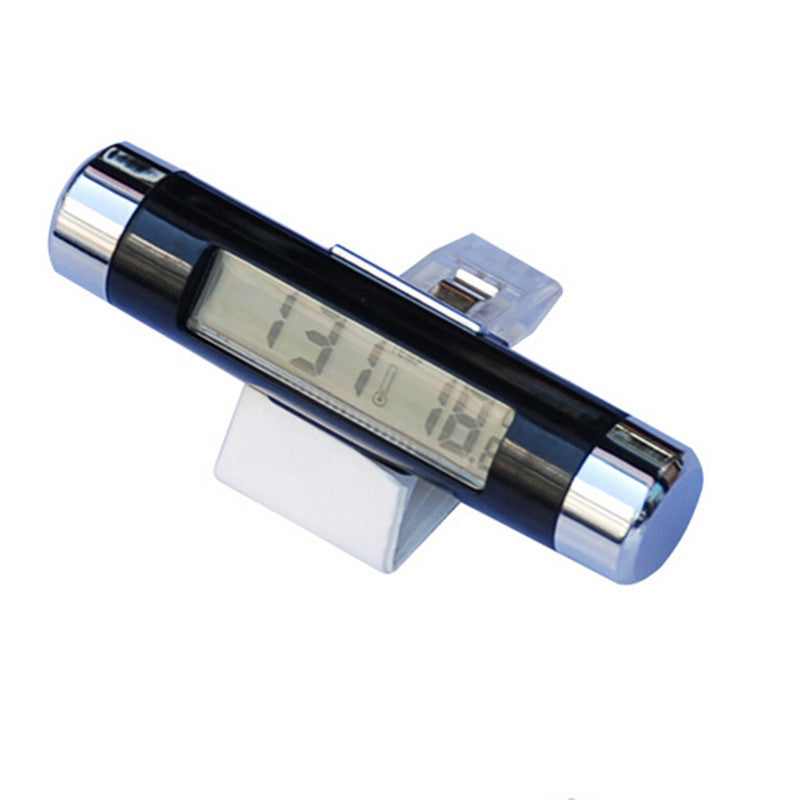 Car Air Conditioning Vent Clip Clock Thermometer Celsius Digital LED Backlight