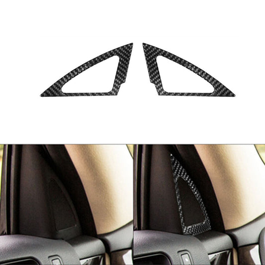 2Pcs Carbon Fiber Door Speaker Outer Frame Cover Trim for KIA Cadenza 2014-2016