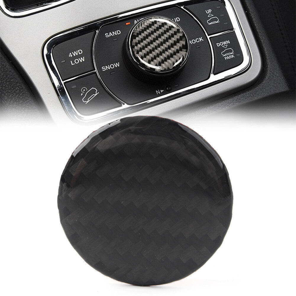 Central Console Knob Button Cover Trim Fit for Jeep Grand Cherokee 2011-2022 Black