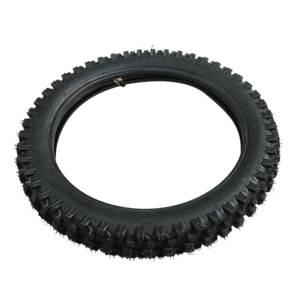 Front and rear tire kits: 2.50-14, 60/100-14  80/100-12, 3.00-12 Pit. Bicycle KLX110 TTR90