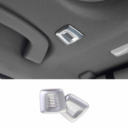 for BMW X5 X6 F15 F16 2014-2018 ABS Silver Roof Microphone Speaker Cover Trim 2P