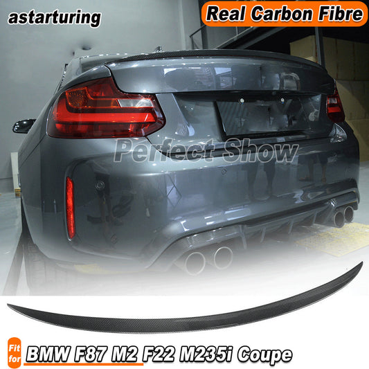 Fit for BMW F87 M2 F22 M235i Coupe REAL Carbon Rear Trunk Boot Spoiler Wing Lip