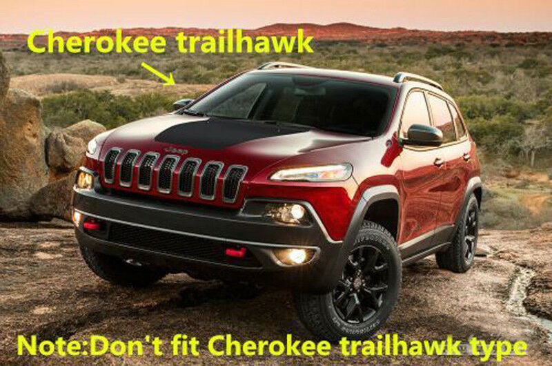 Chrome Front Bumper Lower Grille Outlet Vent Cover Trim for Jeep Cherokee 14-18