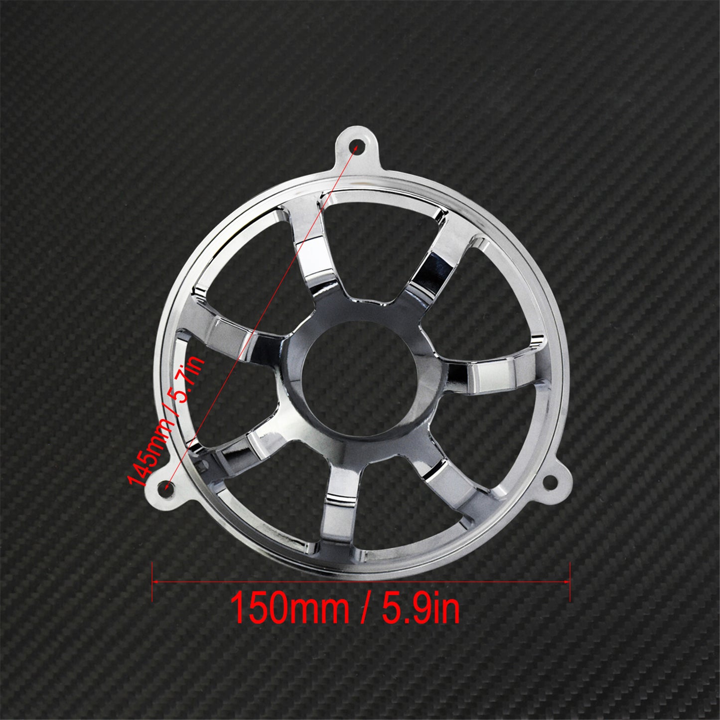Chrome Contrast Front Speaker Grill Masks Cover Fit for Harley Touring CVO 14-19