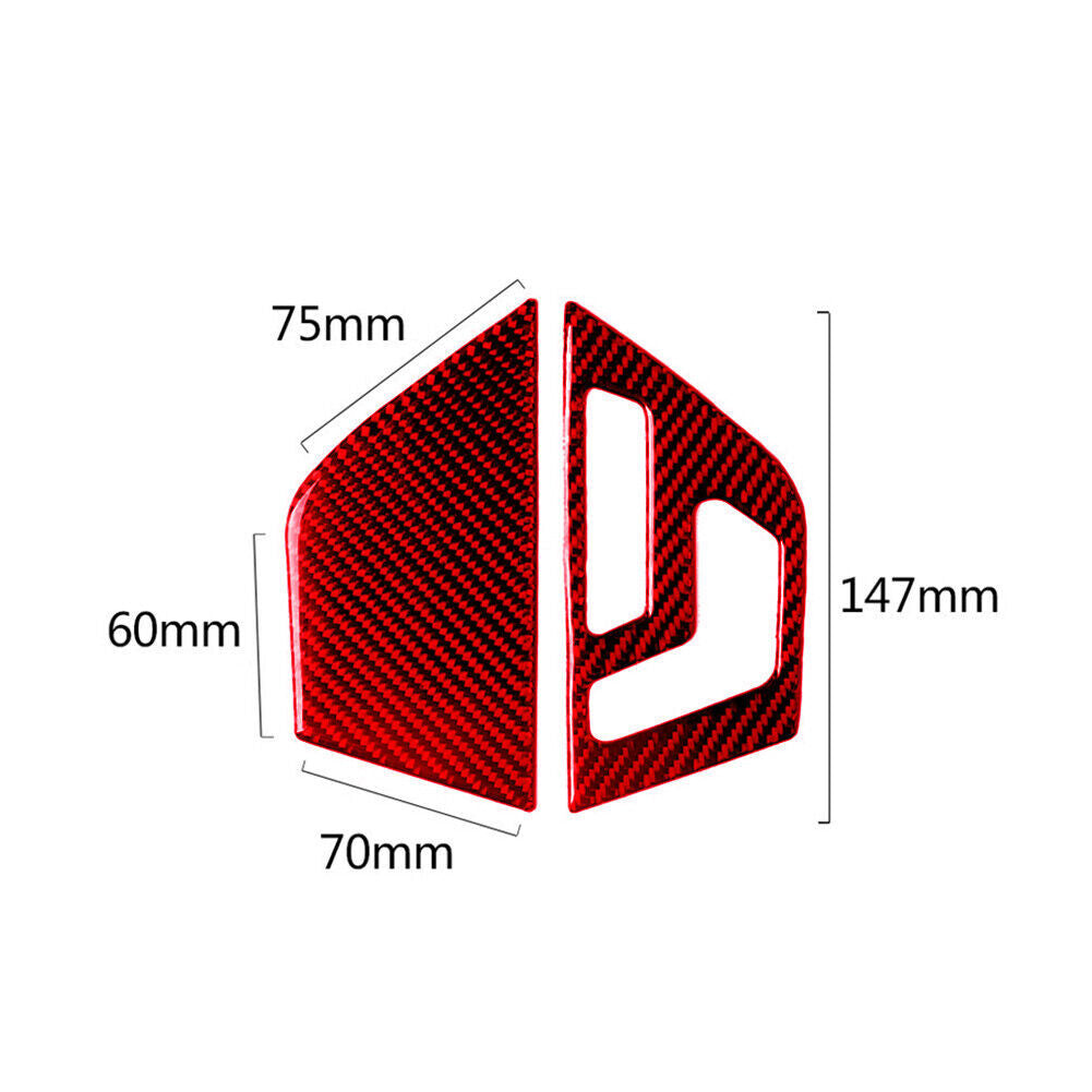 Red Carbon for Seat Console Button Cover for Mercedes-Benz C-Class W204 Type A