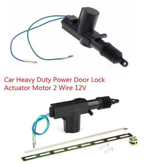 Black DC12V Car Heavy Duty Power Door Lock Actuator Motor 2 Wire Alarms Security