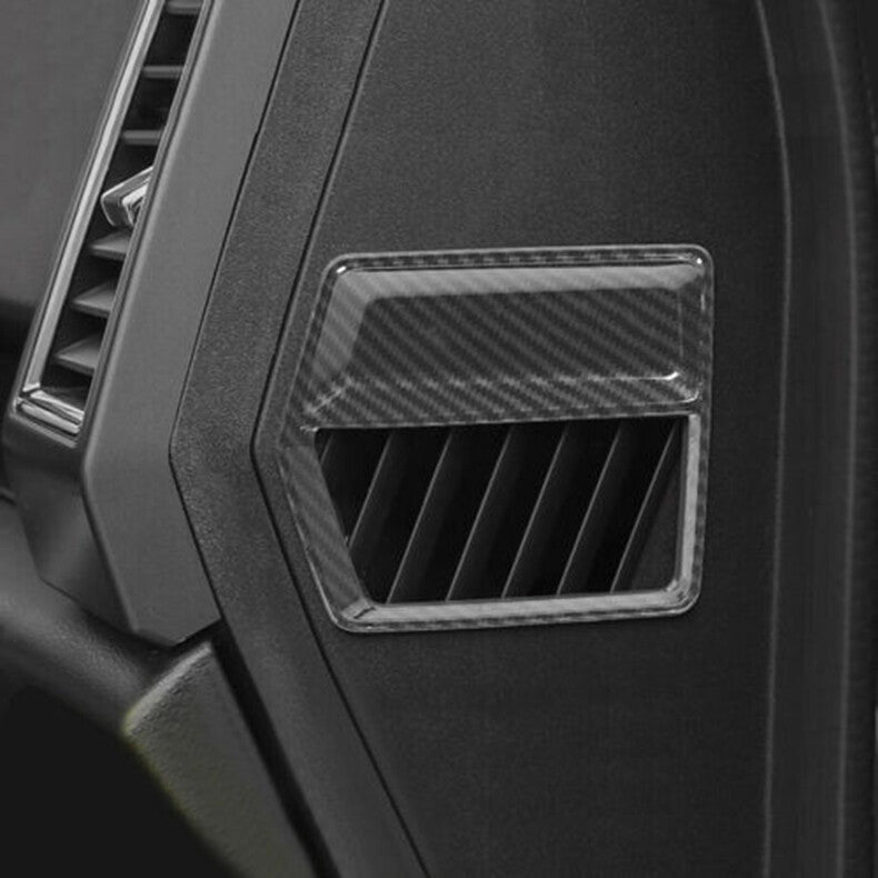 for Ford F150 F-150 2015-2020 Carbon Fiber Side Air Outlet Vent frame Cover Trim