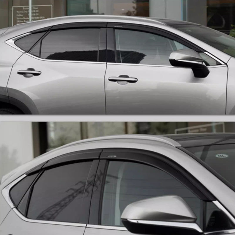 for Lexus NX250 350H 450h 22-24 Window Visor Vent Shades Sun Rain Guard Black 6x