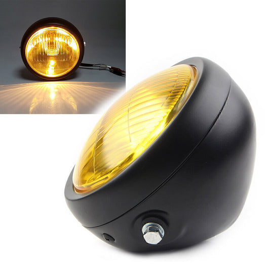 Motorcycle 5.75 Retro Headlight Amber for Harley Dyna FXDL Softai Sportster