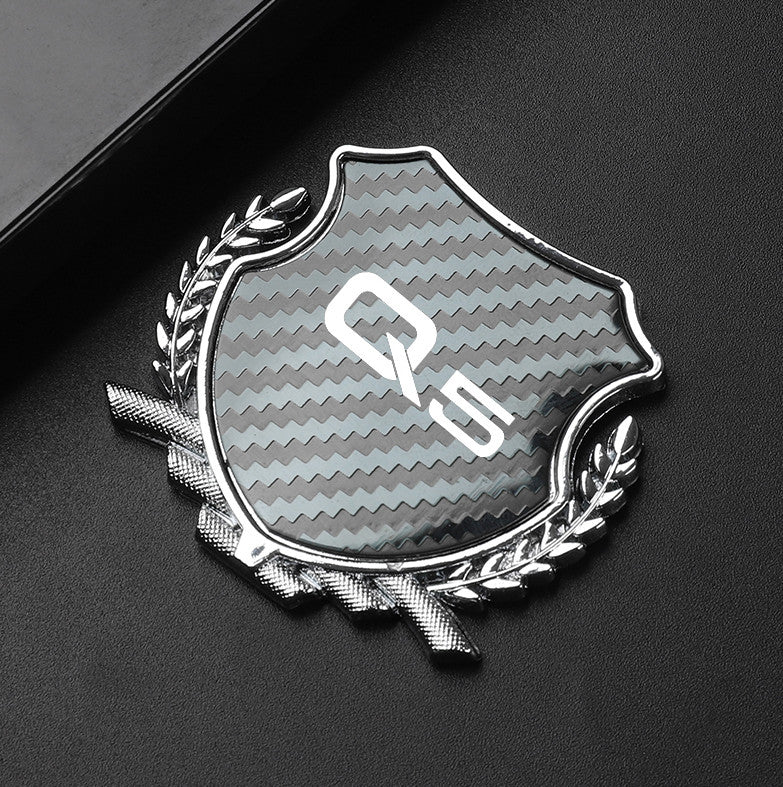 Carbon fiber decals/stamps for Audi for A6 side fenders and windows