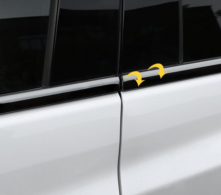 Black Steel for Cadillac XT5 2017-2022 Window Frame Strip Trim Cover Accessories