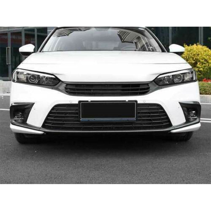 for Honda for Civic 2022-2023Carbon Fiber Front Bumper Moulding Fog Lamp Decor Cover