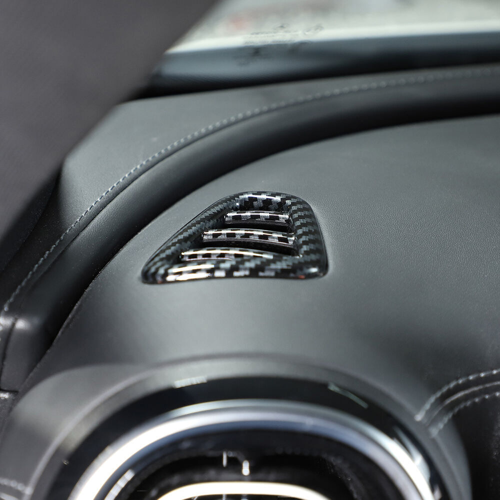 for Benz C Class W206 2022+ Dashboard Side Air Vent Outlet Trim ABS Carbon Fiber
