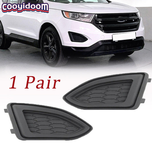 Front Bumper Fog Light Lamp Trim Cover Frame Grille for Ford Edge 2015-2018
