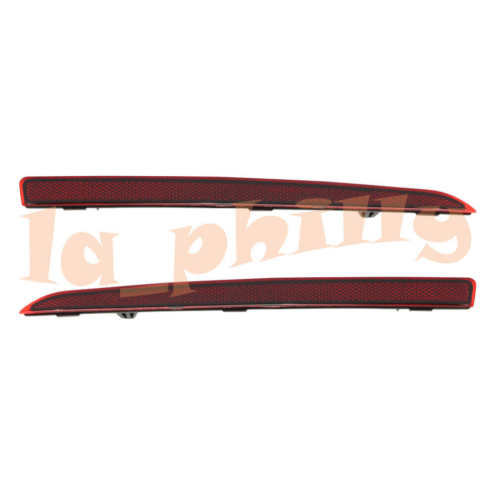 2x Right+Left Side Rear Bumper Brake Light Reflector for Lincoln MKZ 13-2020