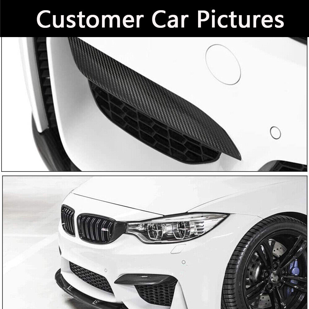 carbon Fiber Front Bumper Lip Splitter Canards Fins for BMW F80 M3 M4 F82 F83
