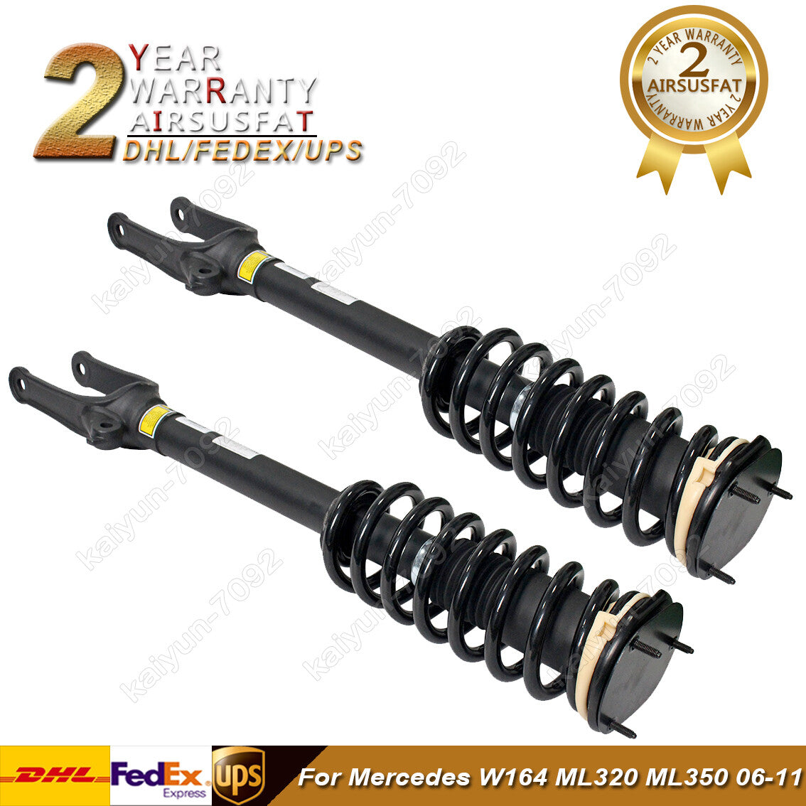 2pcs Front Shock Absorbers Coil Spring Assembly for Mercedes ML W164 ML500 ML350