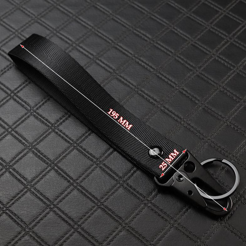 Car keychain metal key ring badge lanyard black for Mugen universal